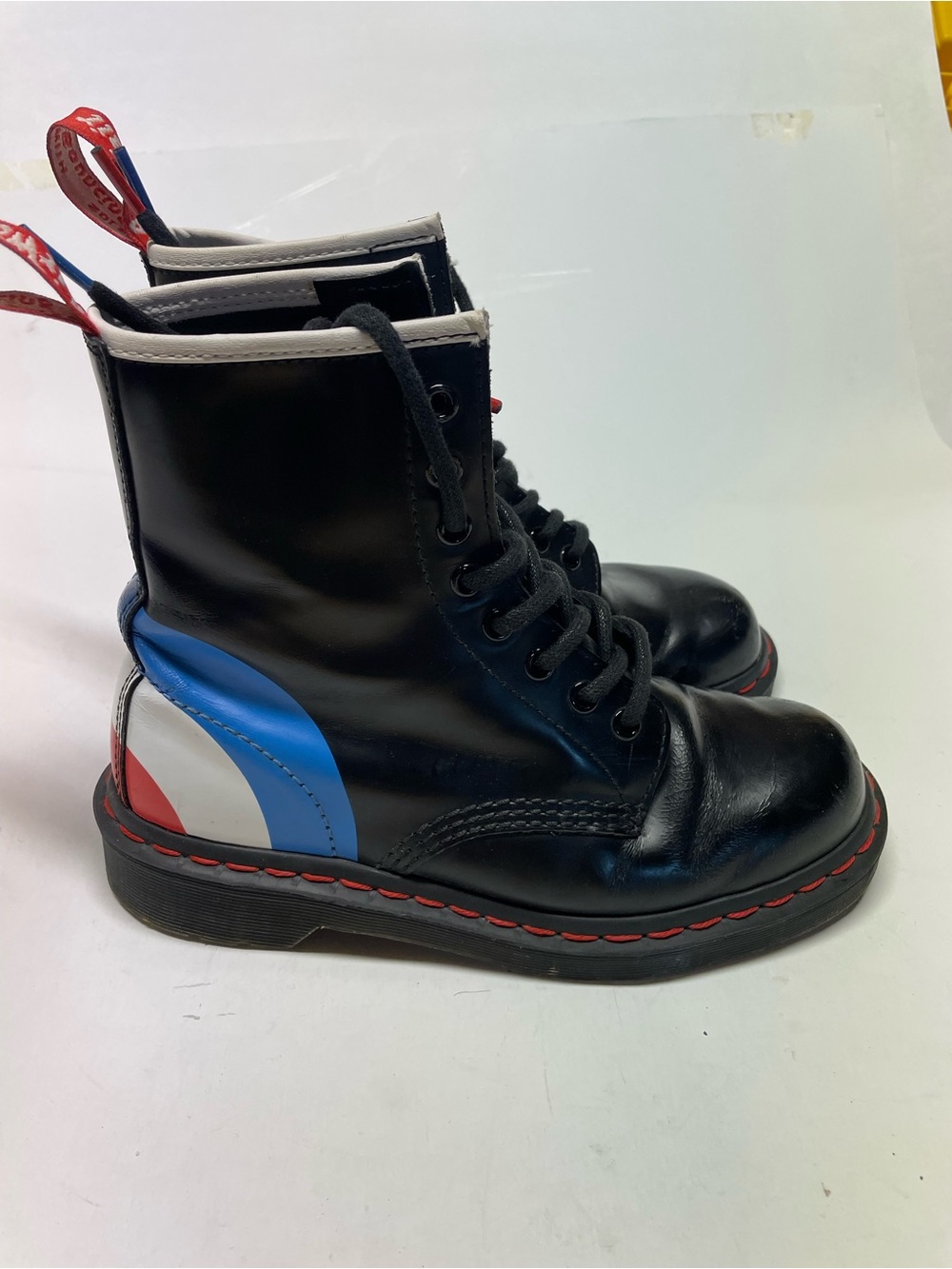 Dr Martens X The Who 1460 Target Smooth Black Boots Women Size US 6 EU 37 rare